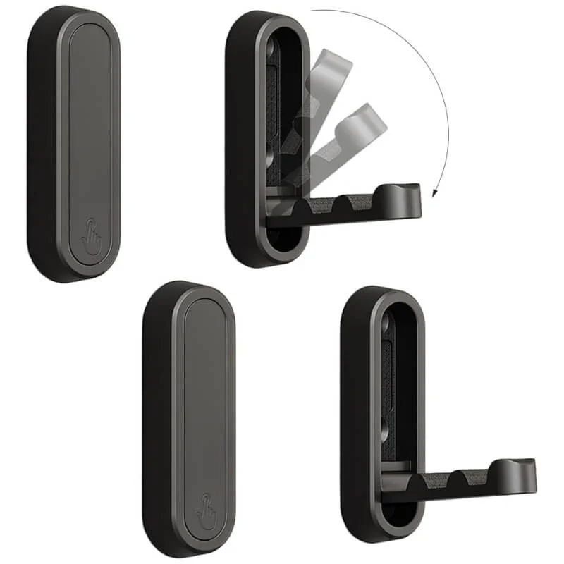 2+2 GRATIS | EvoHook™ | Faltbarer Wandhaken aus Zinklegierung | Stabil bis 25 kg | platzsparende Aufbewahrung