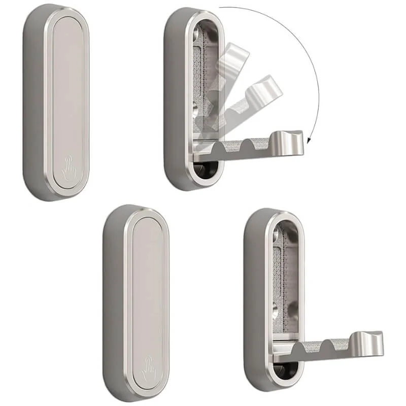 2+2 GRATIS | EvoHook™ | Faltbarer Wandhaken aus Zinklegierung | Stabil bis 25 kg | platzsparende Aufbewahrung