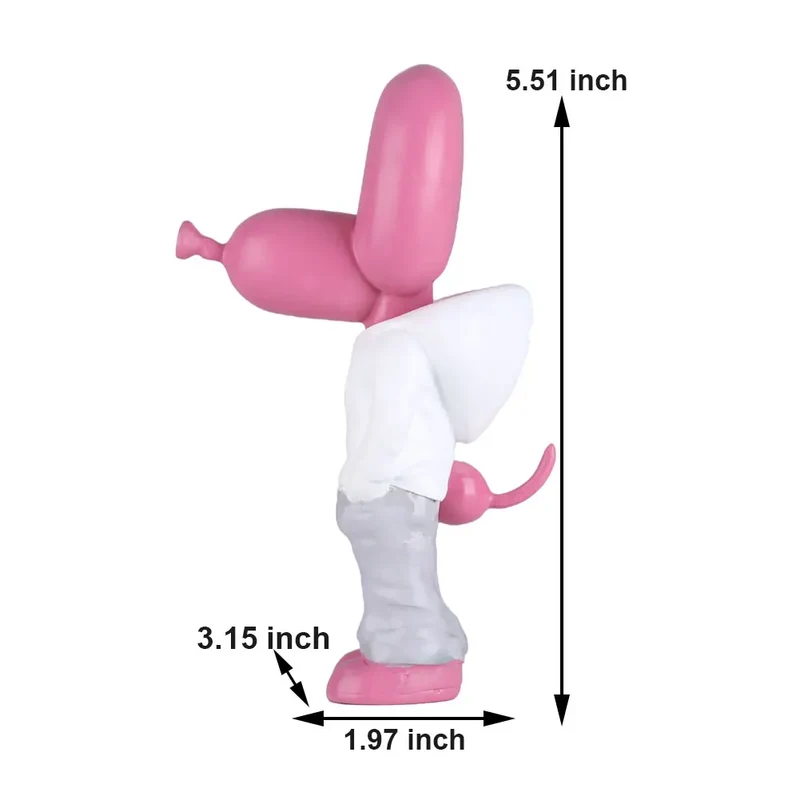 Skanto Ballonhund-Statue Harz-Skulptur Heimdekoration Moderne nordische Heimdekorations-Accessoires für Wohnzimmer Tierfiguren