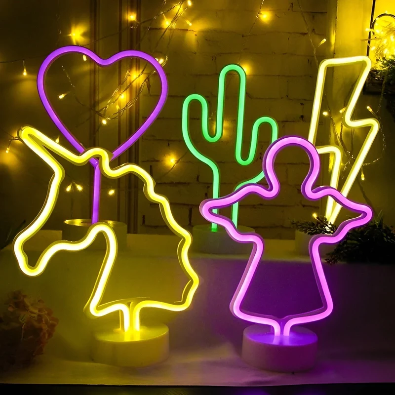Skanto Light - Neon-Schild mit Sockel für Zuhause und Bar