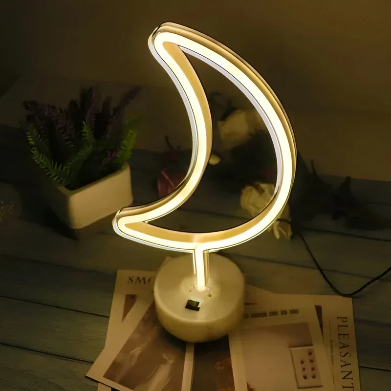 Skanto Light - Neon-Schild mit Sockel für Zuhause und Bar