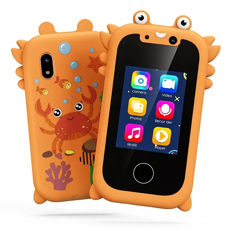 Interaktives Kinder-Smartphone-Spielzeug – Pädagogischer Musik-Player mit Dual-Kamera, Touchscreen und 512 MB Speicherkarte für kreatives Lernen