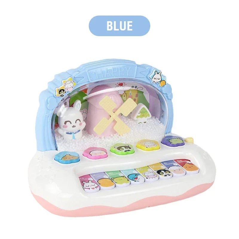 Skanto Kinder Cartoon Elektronisches Klavier mit Tiergeräuschen & Lichtern – Pädagogisches Musikinstrument-Spielzeug für Kinder ab 3 Jahren, perfektes Geburtstagsgeschenk