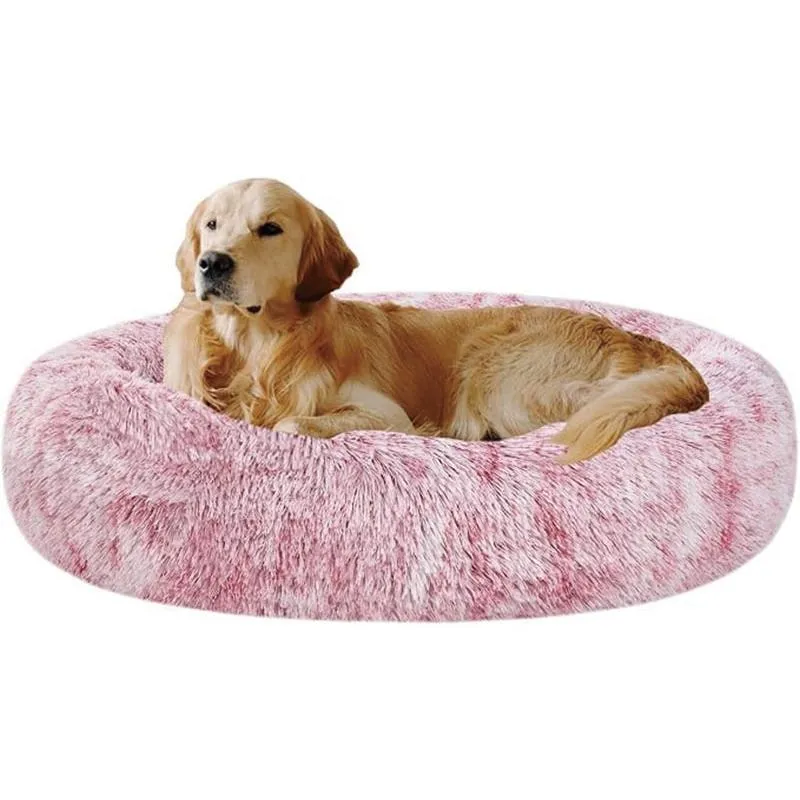 Rundes orthopädisches Plüsch-Hundebett