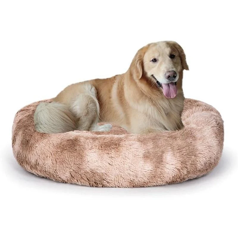 Rundes orthopädisches Plüsch-Hundebett