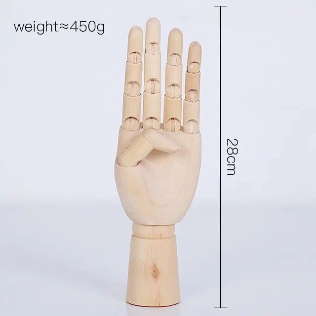 Skanto Heimdekoration Ornament Lotus Holz Bewegliches Holzfaust-Handmodell