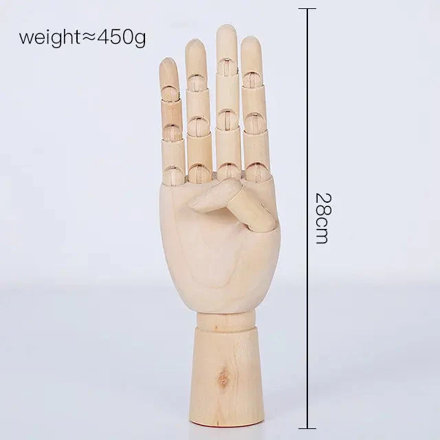 Skanto Heimdekoration Ornament Lotus Holz Bewegliches Holzfaust-Handmodell