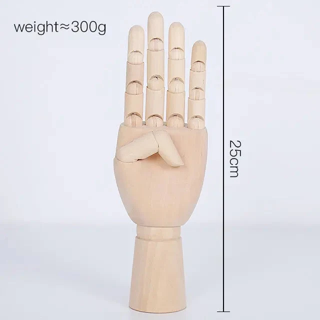 Skanto Heimdekoration Ornament Lotus Holz Bewegliches Holzfaust-Handmodell