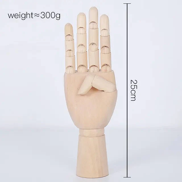 Skanto Heimdekoration Ornament Lotus Holz Bewegliches Holzfaust-Handmodell