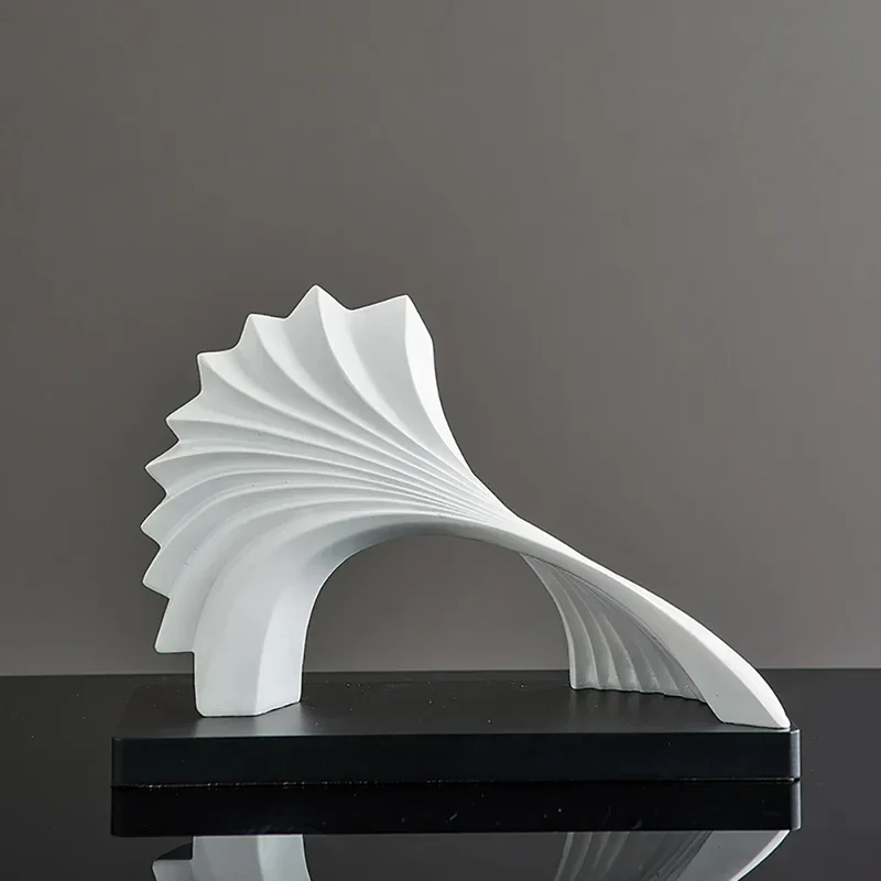 Skanto Abstrakte Deko-Skulptur, Heimkunst, Goldstatue, Wohnzimmer Skanto Dekoration, Büro-Schreibtisch-Accessoires, Kunsthandwerk, Ornamente