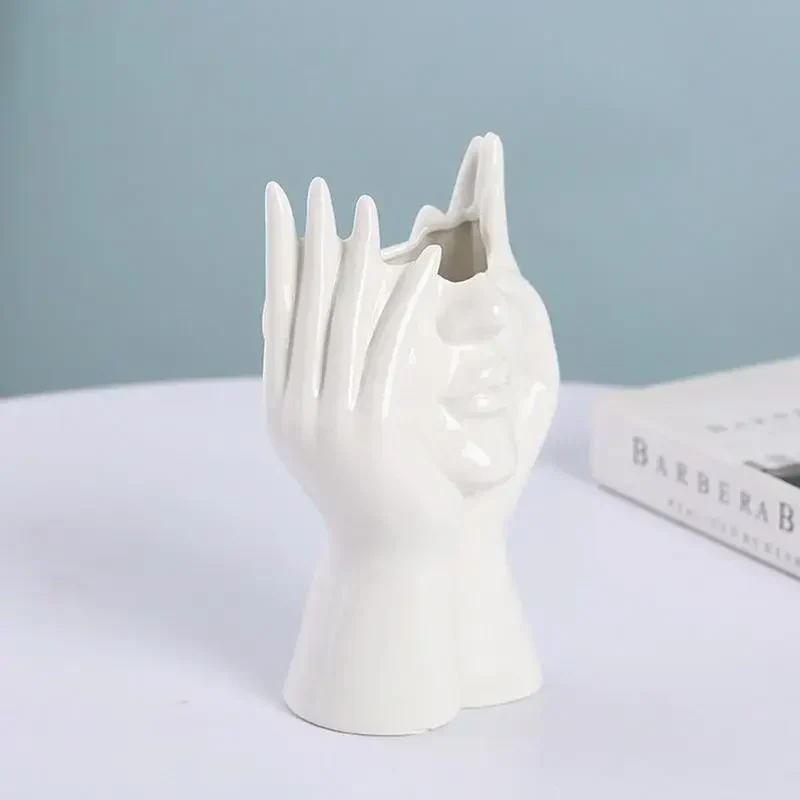 Skanto Keramik-Gesichtsvase für Deko, Kunstvase für Zuhause, Büro-Deko, feministische Deko, moderne Körper-Blumenvase, weibliche Körper-Vase