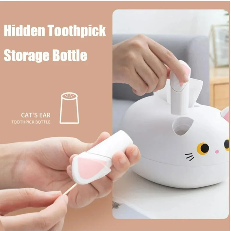 50% RABATT | Elegatto™ | Niedliche Katzen-Tissue-Box mit Zahnstocherhalter & großem Stauraum