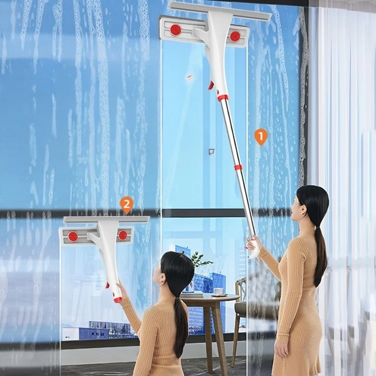 50% RABATT | WindowGlide™ | Fensterreiniger – Teleskop-Fensterwischer mit Sprühfunktion, streifenfrei