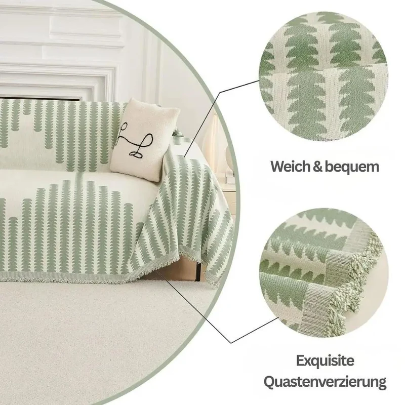 LuxeWeave™ | Baumwoll-Chenille Sofadecke — Passt zu jedem Interieur & jeder Jahreszeit