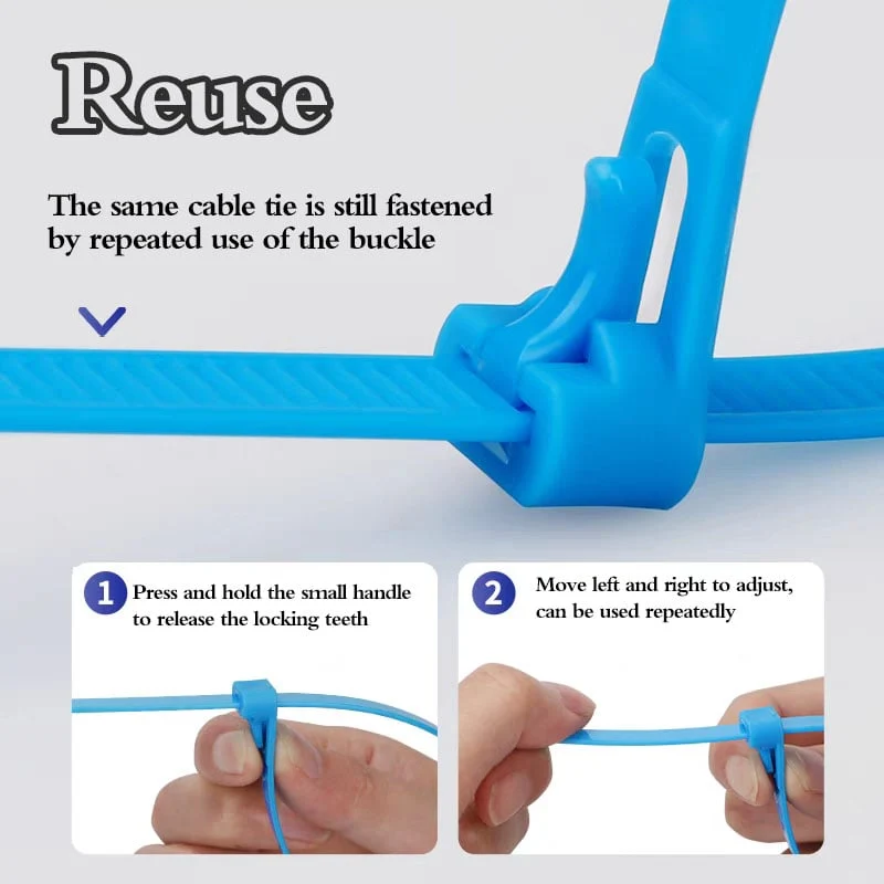 50% RABATT | FlexiTie™ | Nachhaltige, wiederverwendbare Kabelbinder mit Schnellverschluss | Umweltfreundlich, langlebig & vielseitig einsetzbar