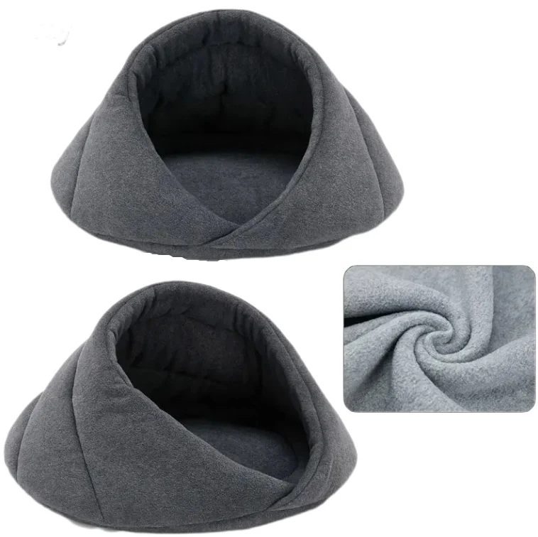 Gemütliches Fleece-Katzenhöhlen-Hundebett