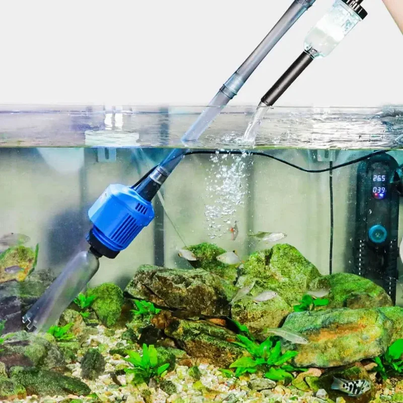 AquaPure™ | Aquarium Staubsauger elektrisch — Entfernt Schmutz & Futterreste gründlich