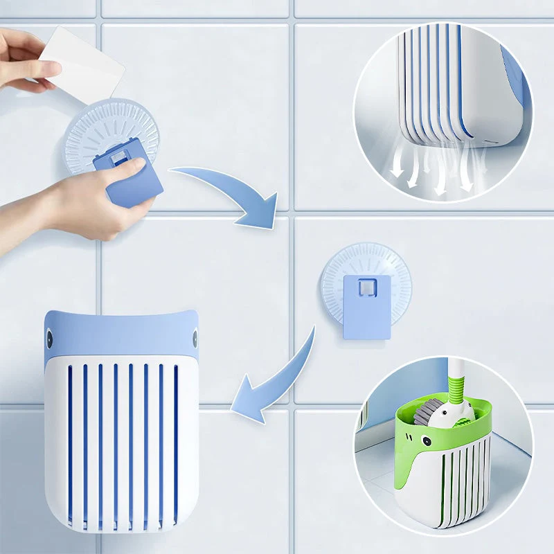 50% Rabatt | Cleano™ | Toilettenbürstenset mit Saugnapf
