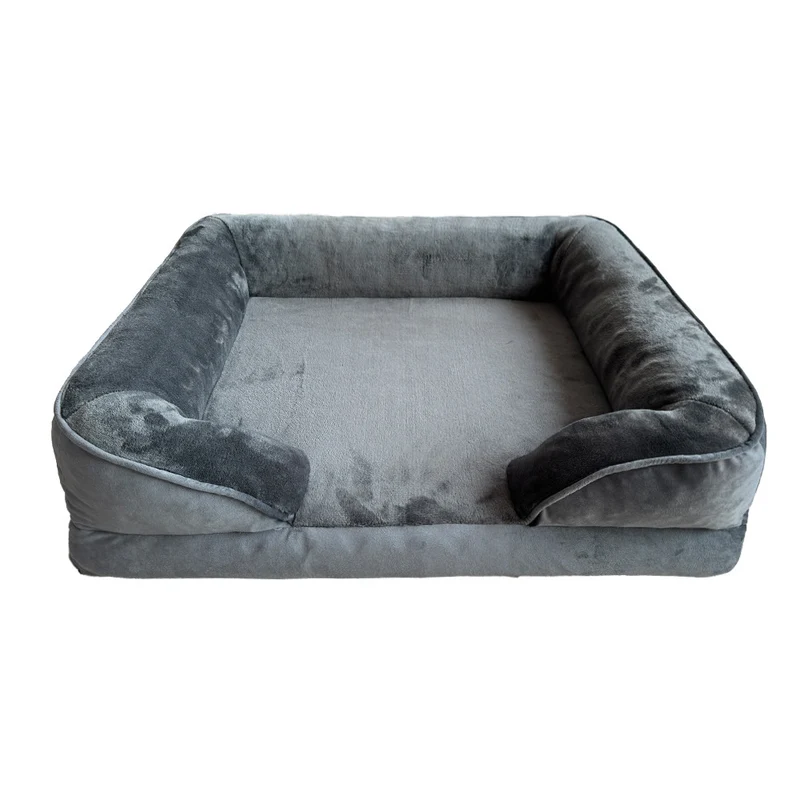 Plüsch-orthopädisches Hundebett mit stützenden Seitenwänden