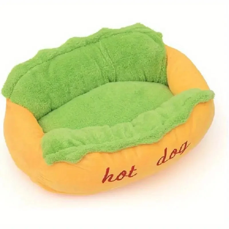 Hot Dog-förmiges Loungebett für Hunde