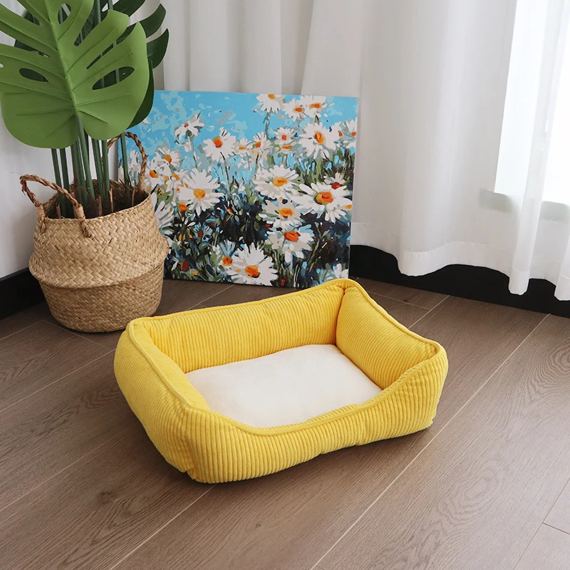 Weiches Cord-Hundebett