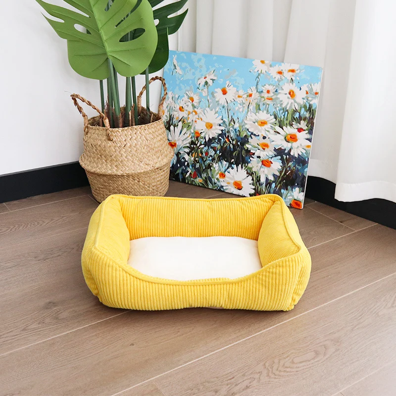 Weiches Cord-Hundebett