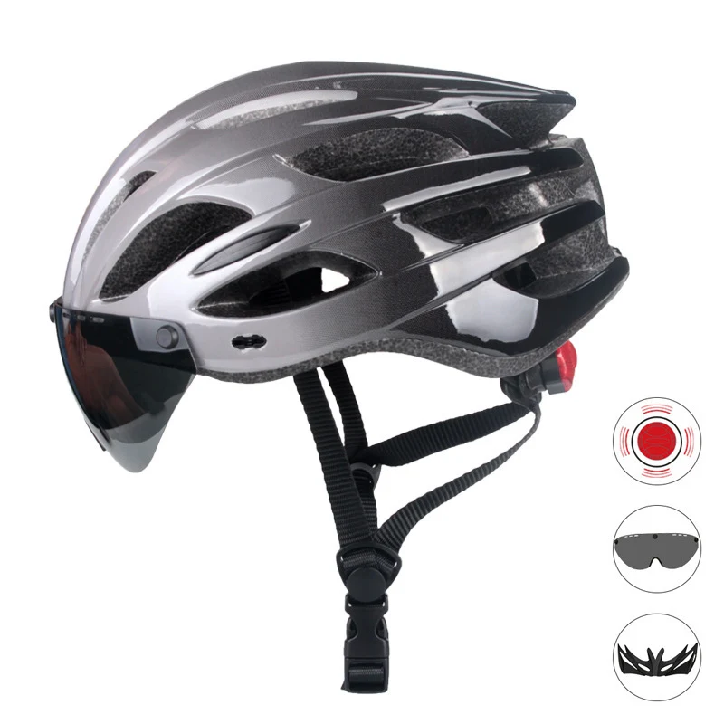 Aerodynamischer Fahrradhelm mit integriertem Visier Skanto