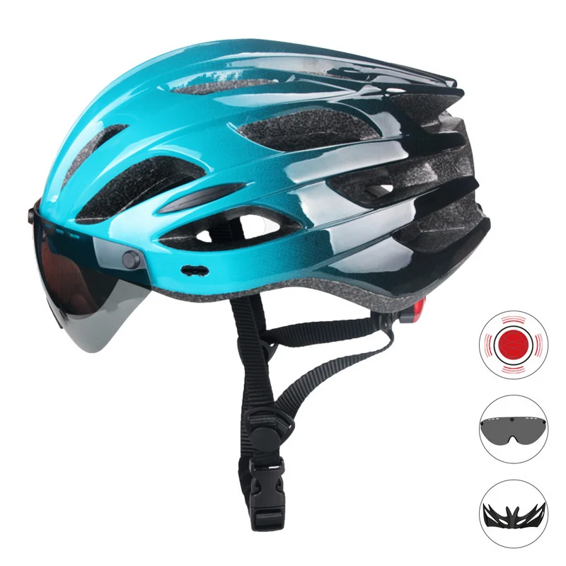 Aerodynamischer Fahrradhelm mit integriertem Visier Skanto