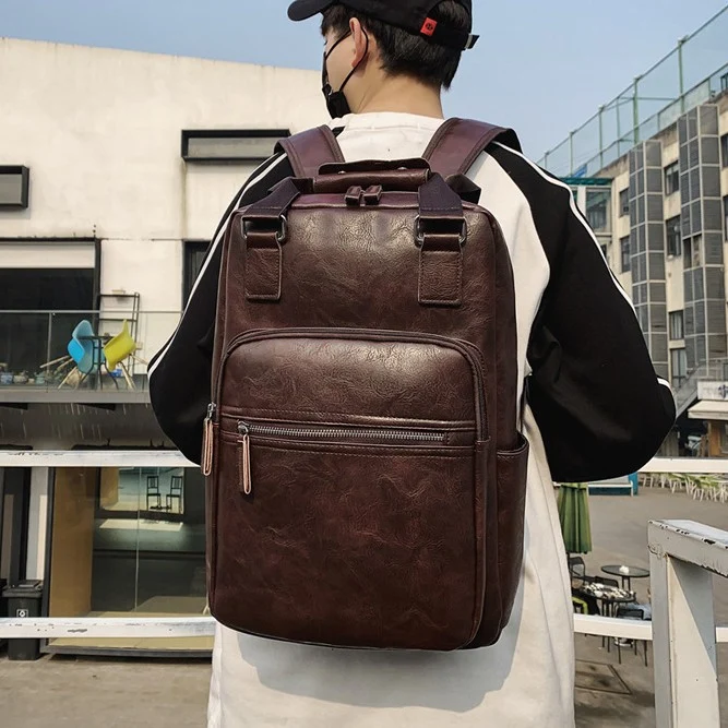 Eleganter Rucksack aus hochwertigem Leder Skanto