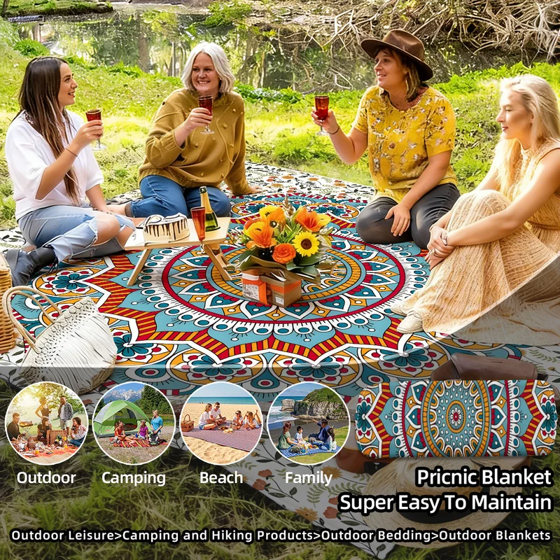 Strandmatte mit Mandala-Design Skanto