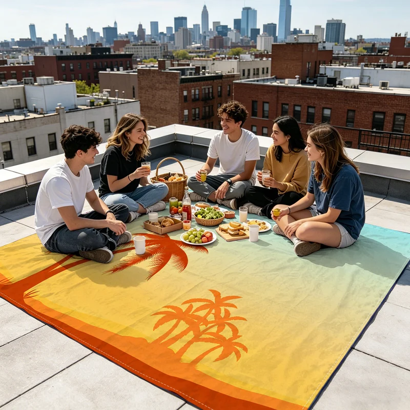 Strandmatte mit Mandala-Design Skanto