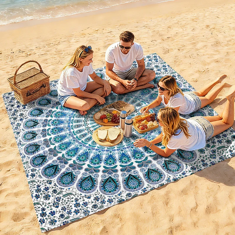 Strandmatte mit Mandala-Design Skanto