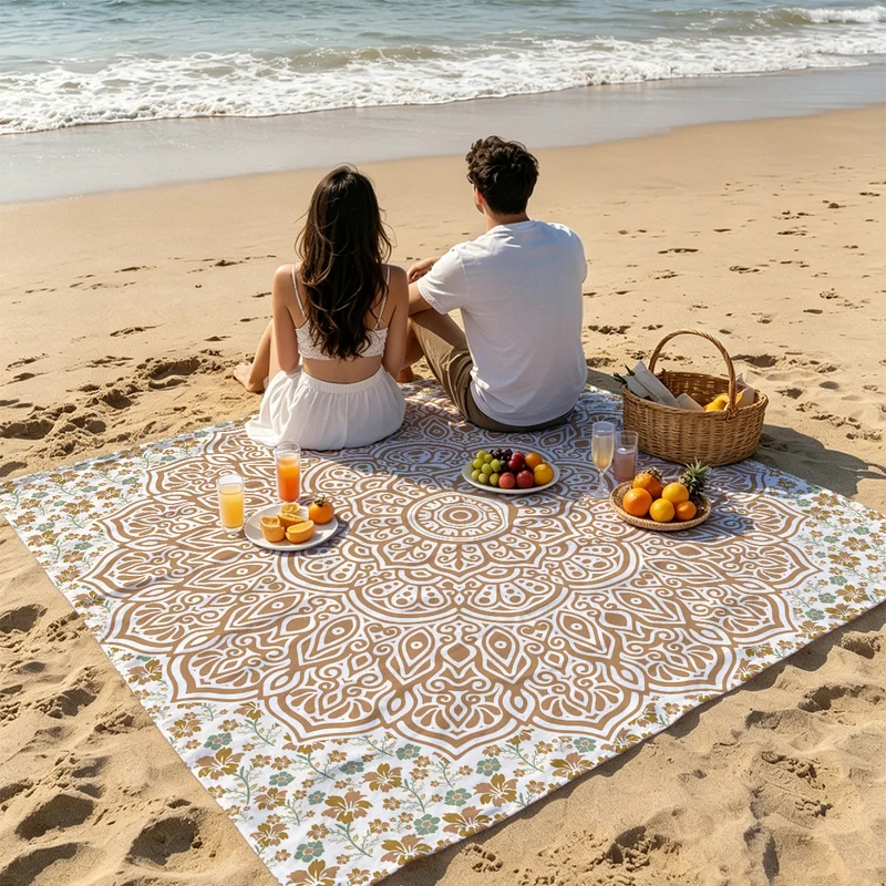 Strandmatte mit Mandala-Design Skanto