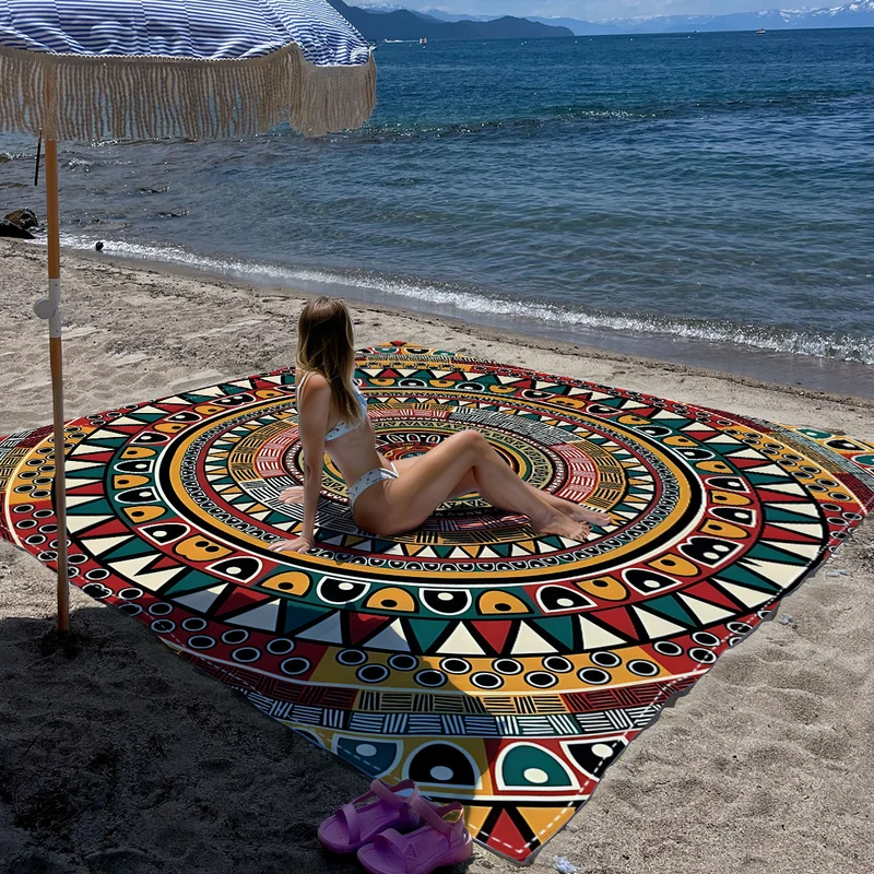 Strandmatte mit Mandala-Design Skanto