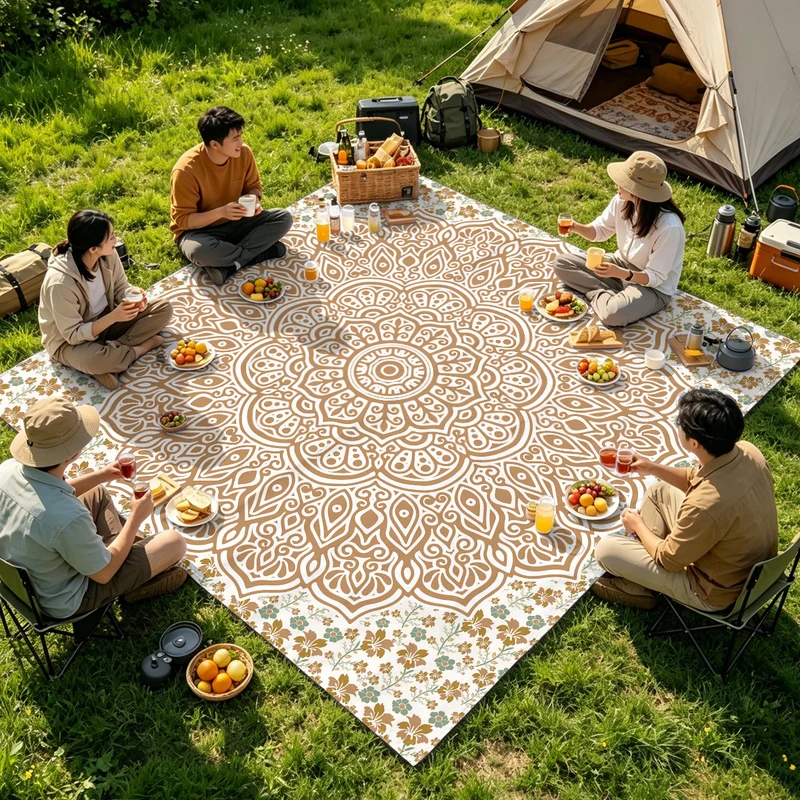 Strandmatte mit Mandala-Design Skanto