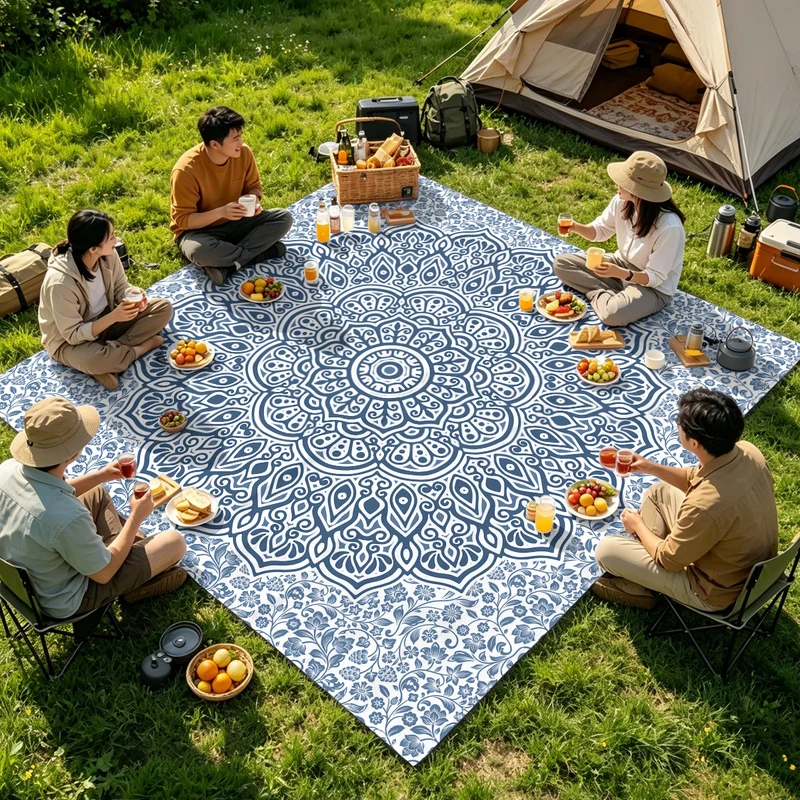 Strandmatte mit Mandala-Design Skanto