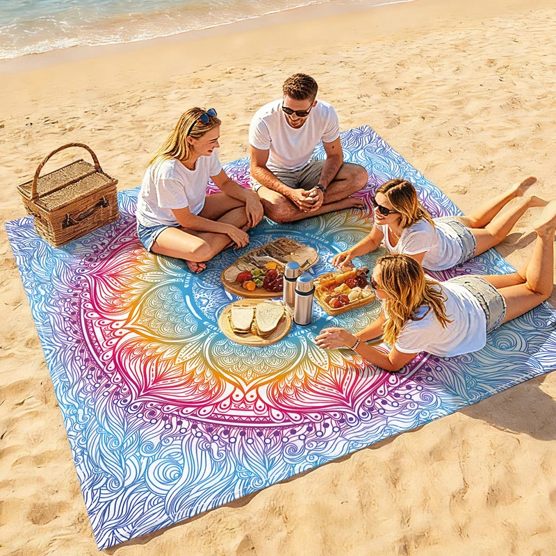 Strandmatte mit Mandala-Design Skanto