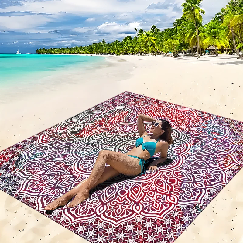 Strandmatte mit Mandala-Design Skanto