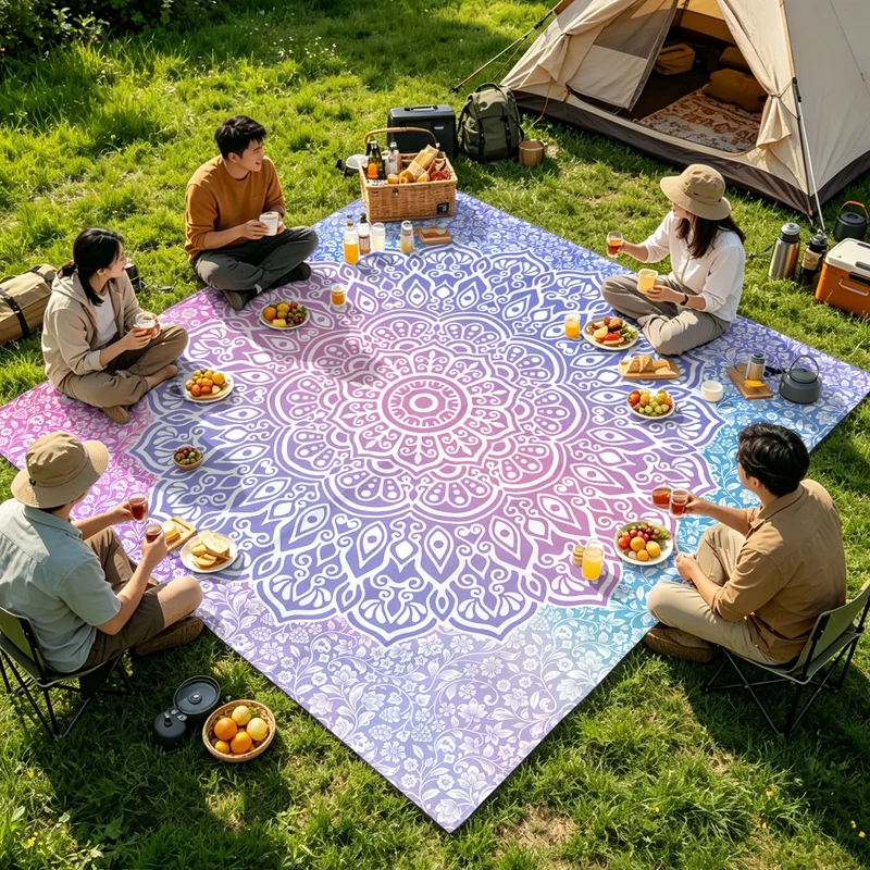 Strandmatte mit Mandala-Design Skanto