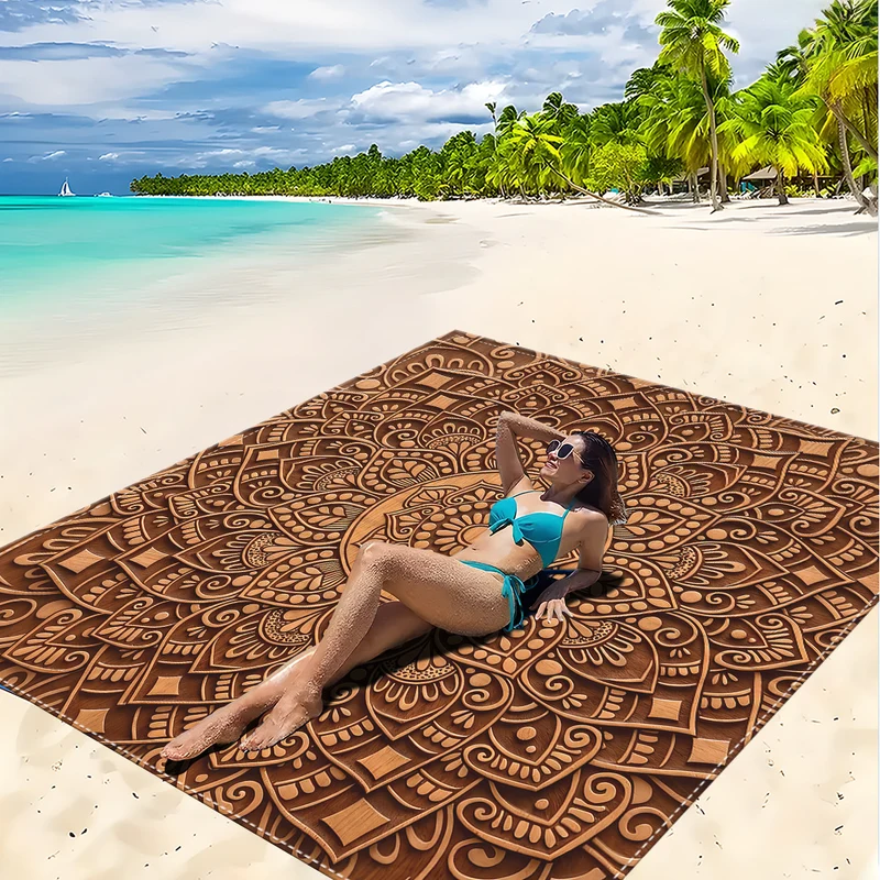 Strandmatte mit Mandala-Design Skanto