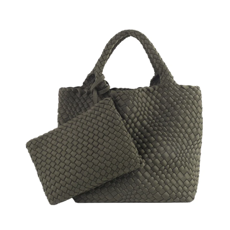 Geflochtene Handtasche mit abnehmbarer Clutch Skanto