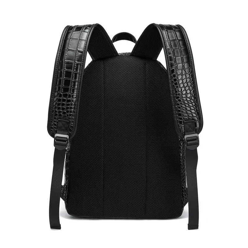 Eleganter Rucksack in Kroko-Optik Skanto