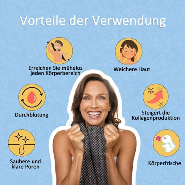 1+1 Gratis | DermaWipe | Antibakterielles Peeling-Tuch | Tiefenreinigung, die keine tote Haut zurücklässt