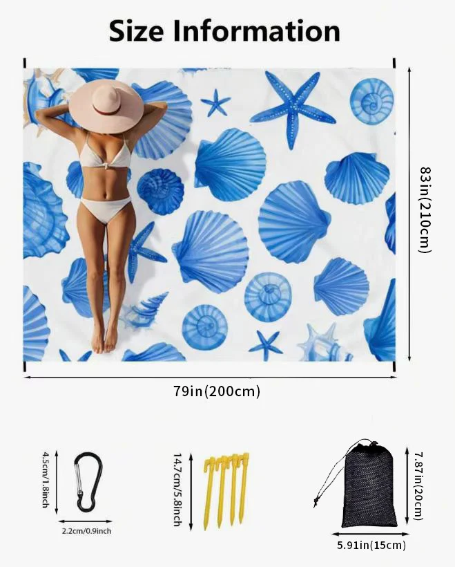 Große tragbare Strandmatte Skanto