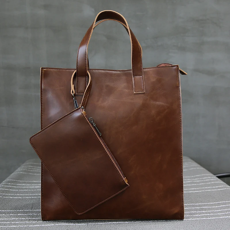 Elegante und geräumige Ledertasche Skanto