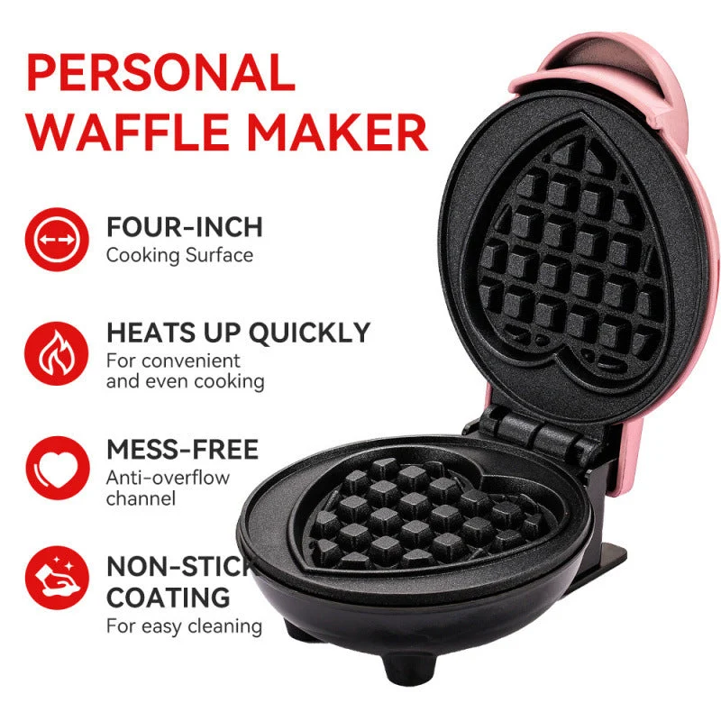 Herzförmiger Mini-Waffelautomat Skanto