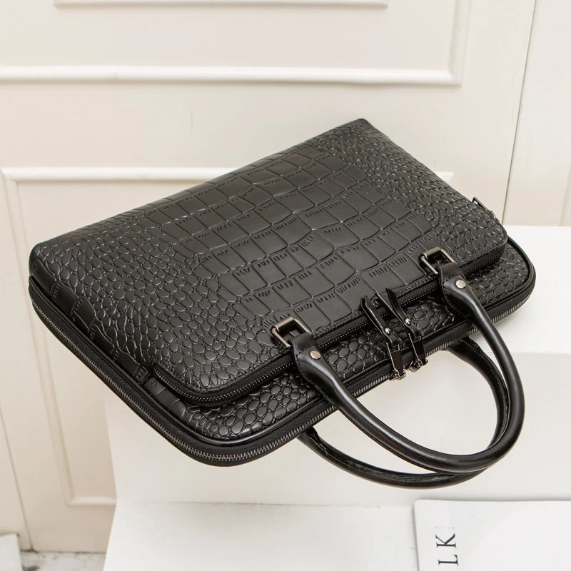 Elegante Laptoptasche im Krokodil-Look Skanto