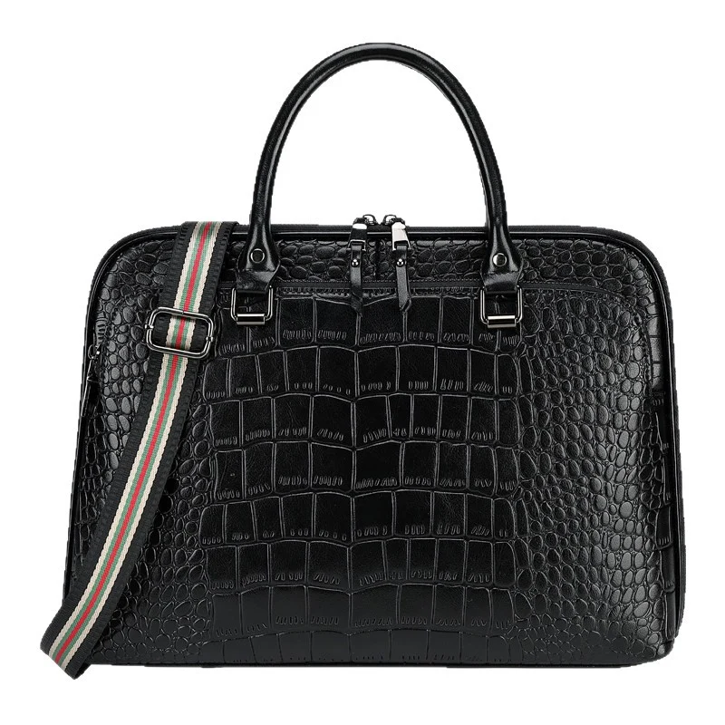 Elegante Laptoptasche im Krokodil-Look Skanto