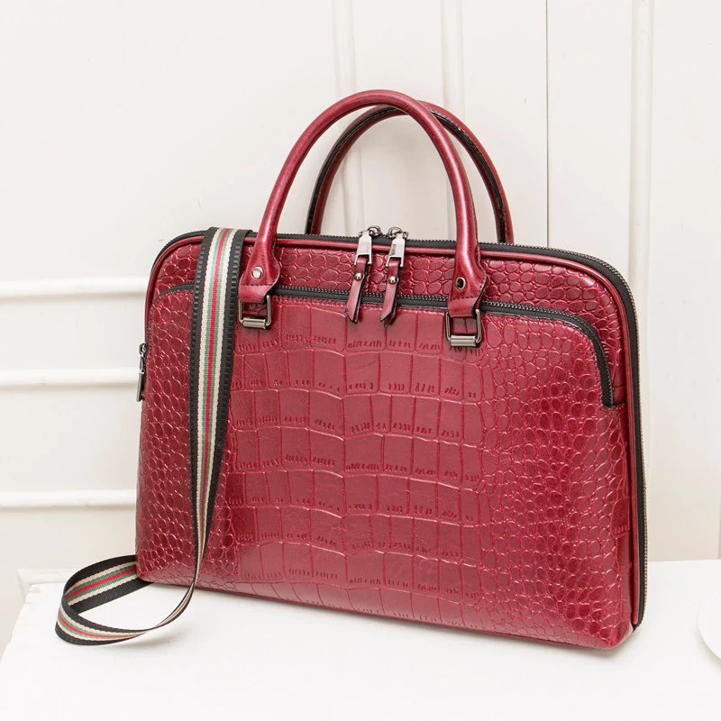 Elegante Laptoptasche im Krokodil-Look Skanto
