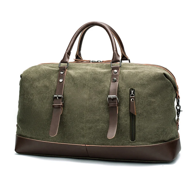 Geräumige Reisetasche aus robustem Canvas und Leder Skanto